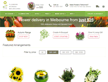 Tablet Screenshot of flowersacrossmelbourne.com.au